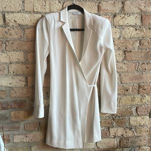 Babaton cream wrap blazer XS